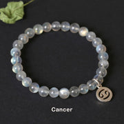 12 Constellations of the Zodiac Moonstone Charming Bracelet Bracelet BS Cancer