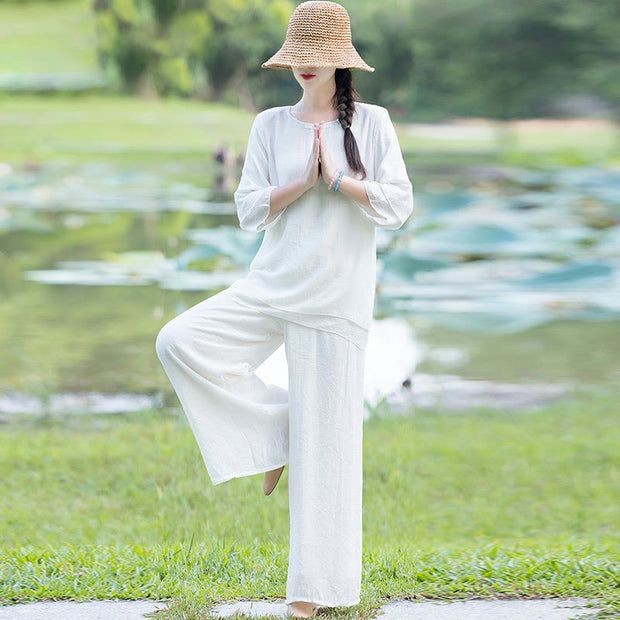 Tai Chi Meditation Prayer Zen Spiritual Morning Practice Clothing Women's Set Clothes BS 1