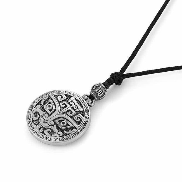 Buddha Stones Lucky FengShui Mythological Creature Taotie Wealth Necklace Pendant Necklaces & Pendants BS 9