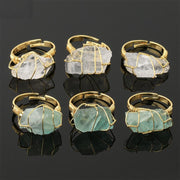 Natural Crystal Gemstone Amethyst Adjustable Ring (Extra 30% Off | USE CODE: FS30) Rings BS 14