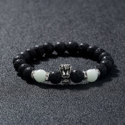 Buddha Stones Lava Rock Glowstone Luminous Bead Dragon Support Bracelet Bracelet BS 3