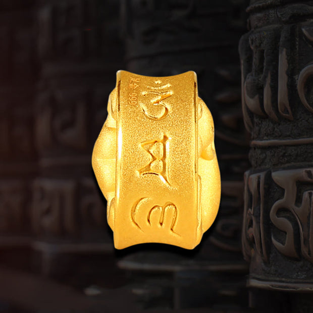 Buddha Stones 999 Gold Chinese Zodiac Auspicious Matches Om Mani Padme Hum Luck Handcrafted Bracelet Bracelet BS 34