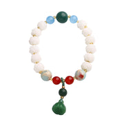 Buddha Stones Bodhi Seed Lotus Bead Carved Peace Harmony Bracelet Bracelet BS 6