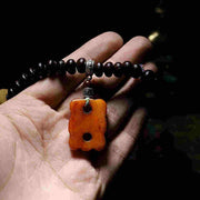 Buddha Stones Tibet 108 Mala Beads Purple Bodhi Seed Bagua Vajra Auspiciousness Bracelet Mala Bracelet BS 13