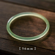 Buddha Stones Natural Green Chalcedony Strength Courage Cuff Bangle Bracelet Bracelet Bangle BS 56mm