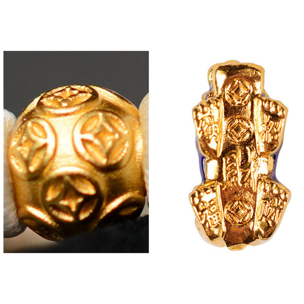 Buddha Stones Feng Shui PiXiu Color Change Copper Coin Beads Wealth String Bracelet Bracelet BS 7