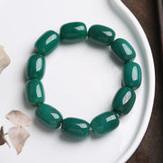 Buddha Stones Natural Agate Bead Success Bracelet Bracelet BS Green Agate