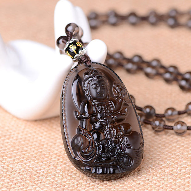 Chinese Zodiac Obsidian Protection Necklace Necklace BS L-Dragon & Snake