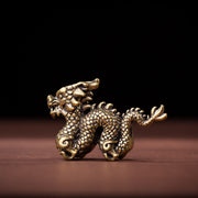 Buddha Stones Year Of The Dragon Small Auspicious Brass Dragon Luck Success Home Decoration Decorations BS 8