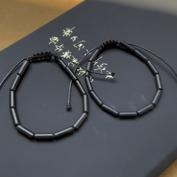 Buddha Stones Black Onyx Bead Support Protection Bracelet Bracelet BS 2