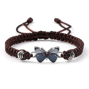 Buddha Stones Butterfly Freedom Love String Charm Bracelet Bracelet BS Brown-Gray Butterfly