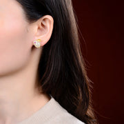 Buddha Stones 925 Sterling Silver Year of the Rabbit Hetian Jade Luck Ring Earrings Necklace Pendant (Extra 30% Off | USE CODE: FS30)