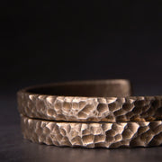 Buddha Stones Simple Design Copper Wealth Cuff Bracelet Bracelet Bangle BS 7