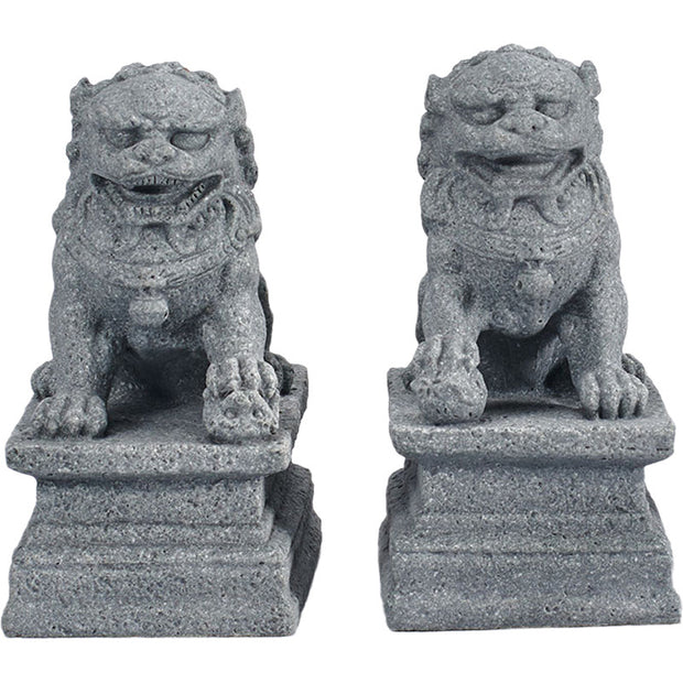 Buddha Stones Lion Fu Foo Dogs Elephant Ward Off Evil Blessing Home Decoration