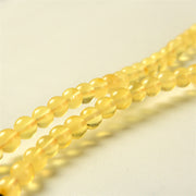 Buddha Stones 108 Mala Beads Natural Amber Clear Anxiety Bracelet
