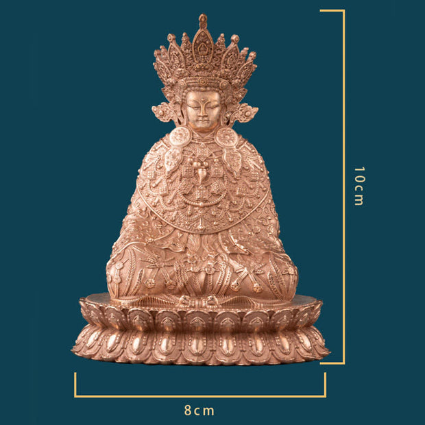 Buddha Stones Shakyamuni Figurine Compassion Handmade Copper Statue Decoration Decorations BS 11