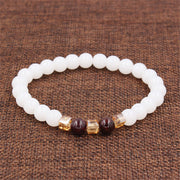 Buddha Stones Natural White Jade Protection Bracelet Bracelet BS 4