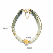 Buddha Stones 925 Sterling Silver Natural Hetian Jade Peach Blossom Luck Chain Bracelet Bracelet BS 9