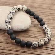 108 Mala Beads Zebra Jasper Frosted Stone Protection Tassel Bracelet (Extra 30% Off | USE CODE: FS30) Mala Bracelet BS 5