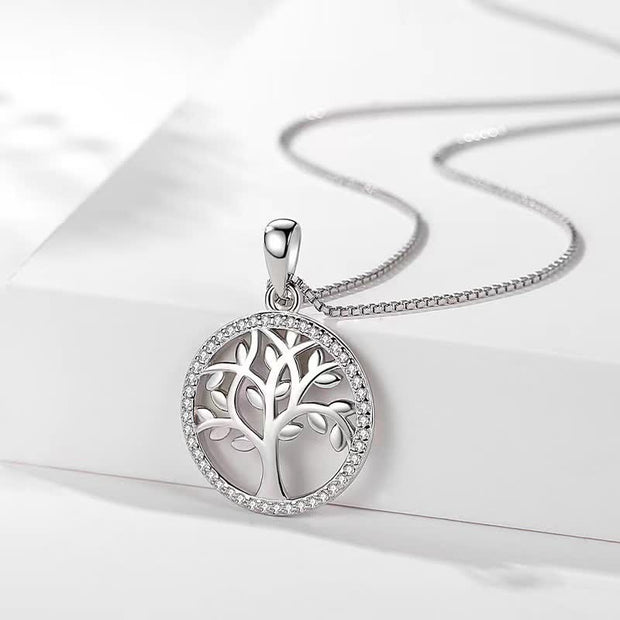 Buddha Stones 925 Sterling Silver The Tree of Life Unity Necklace Pendant Necklaces & Pendants BS 1