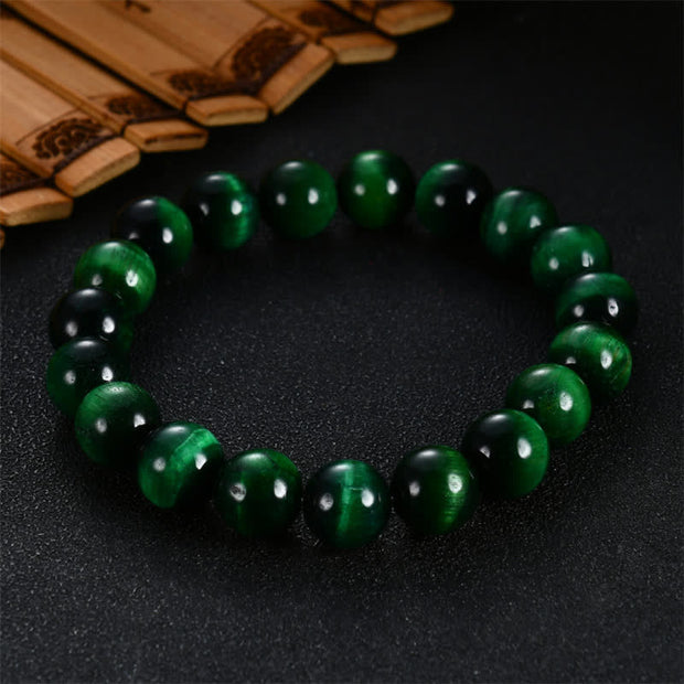 Buddha Stones Natural Green Tiger Eye Strength Bracelet Bracelet BS 14mm