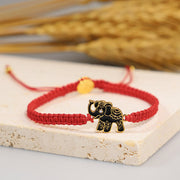 Tibetan Handmade Wise Future Elephant Red String Bracelet (Extra 40% Off | USE CODE: FS40) Bracelet BS 2