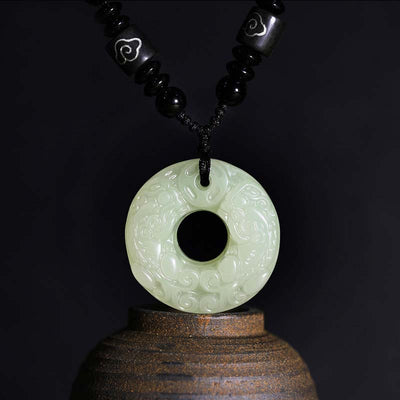 Buddha Stones Jade PiXiu Fortune String Round Necklace Necklaces & Pendants BS Jade