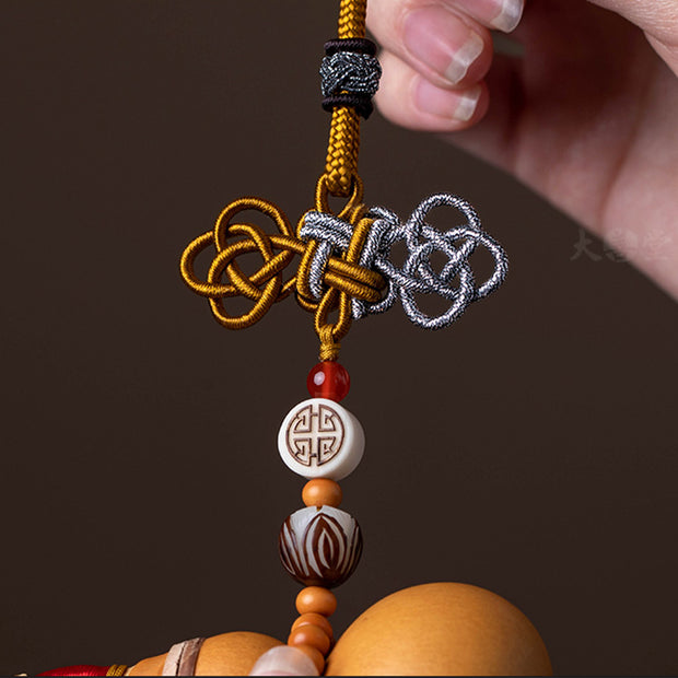 Buddha Stones Feng Shui Coins Gourd Chinese Knot Lucky Coins Five Emperor Money Wealth Tassels Decoration