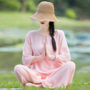 Tai Chi Meditation Prayer Zen Spiritual Morning Practice Clothing Women's Set Clothes BS 18