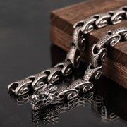 Buddha Stones Dragon Pattern Titanium Steel Protection Necklace Pendant Bracelet Necklaces & Pendants BS 1