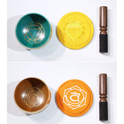 Buddha Stones Tibetan Sound Bowl Handcrafted for Chakra Healing and Mindfulness Meditation Singing Bowl Set Singing Bowl buddhastoneshop 16