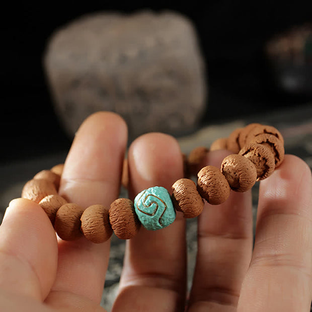 Buddha Stones Tibetan Bodhi Seed Turquoise Amber Protection Bracelet Bracelet BS 2