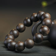 Buddha Stones 108 Mala Beads Agarwood Peace Strength Calm Bracelet Bracelet Mala BS 2