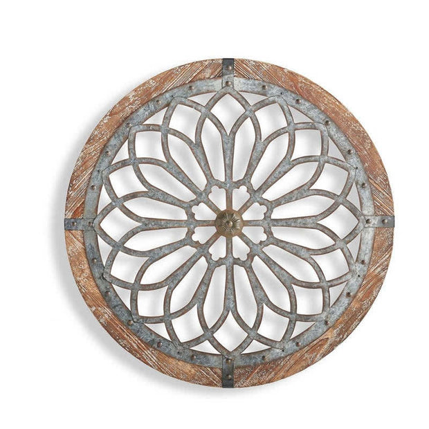 Mandala Lotus Flower Wheel Mindful Wood Wall Art (Extra 30% Off | USE CODE: FS30)