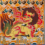 Buddha Stones Feng Shui Kirin Spiritual Colorful Tassel Wall Art