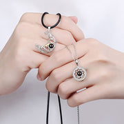Buddha Stones Magnetic Sun Moon Couple Heart Protection Necklace Pendant Necklaces & Pendants BS 3