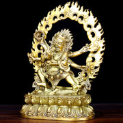Buddha Stones Tibet Mahakala Bodhisattva Figurine Compassion Copper Statue Decoration Decorations BS 1