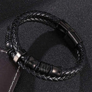 Buddha Stones Layered Leather Weave Fortune Bracelet Bracelet BS 4