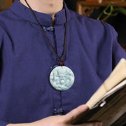 Buddha Stones Chinese Zodiac Dragon Jade Success Amulet String Necklace Necklaces & Pendants BS 4