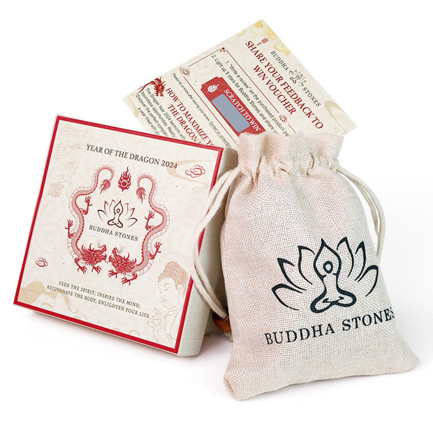 Buddha Stones Power Lucky Dragon Pendant Red String Bracelet Protection Bundle Dragon Bundle BS 8