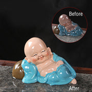 Buddha Stones Color Changing Laughing Buddha Resin Tea Pet Wealth Home Figurine Decoration