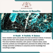 Buddha Stones Natural Green Eye Obsidian Wealth Bracelet Bracelet BS 8