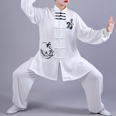 Buddha Stones Yin Yang Bamboo Tai Chi Spiritual Zen Practice Meditation Prayer Uniform Unisex Clothing Set