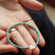 Buddha Stones Turquoise Moonstone PiXiu Protection Strength Bracelet Bracelet BS 4