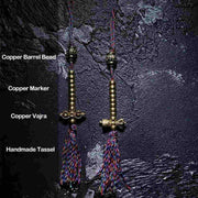 Buddha Stones Tibet 108 Mala Beads Purple Bodhi Seed Bagua Vajra Auspiciousness Bracelet Mala Bracelet BS 8