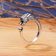 Buddha Stones Vintage Dragon Design Success Strength Adjustable Ring Ring BS 1