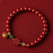 Buddha Stones Cinnabar Happiness Calm Bracelet Bracelet BS 8