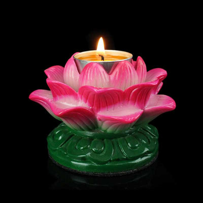 Buddha Stones Meditation Prayer Altar Lotus Flower Candle Holder Buddhist Temple Rituals Use Items Prayer Altar BS main