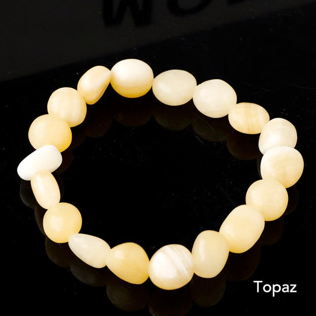 Natural Irregular Shape Crystal Stone Spiritual Awareness Bracelet Bracelet BS Topaz