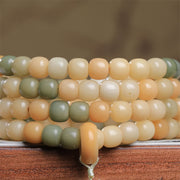 Buddha Stones 108 Mala Beads Gradient Bodhi Seed Lotus Tassel Peace Bracelet